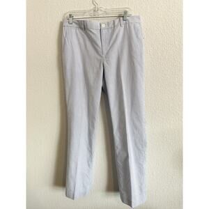 Lauren Ralph Lauren Women’s Size 12 Edita Blue White Striped Cotton Lined Pants